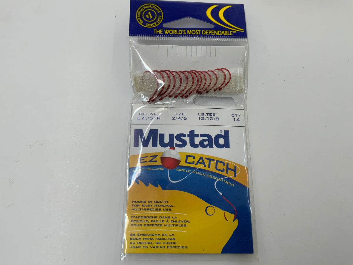 10 Packs of Mustad 3331NPGR Needle Sneck Weed Chemically Sharp Fishing Hooks