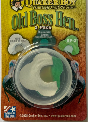 Old Boss Hen Turkey Calls - 3 pack