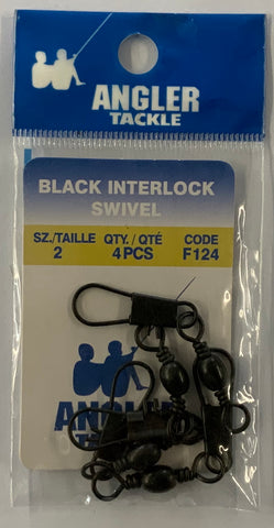 Angler Tackle Interlock Swivel Black