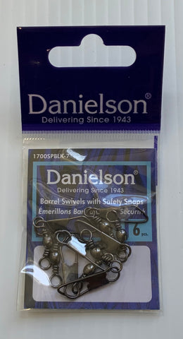 Barrel Swivels w/ Safety Snaps Sz 7 Gray - Danielson