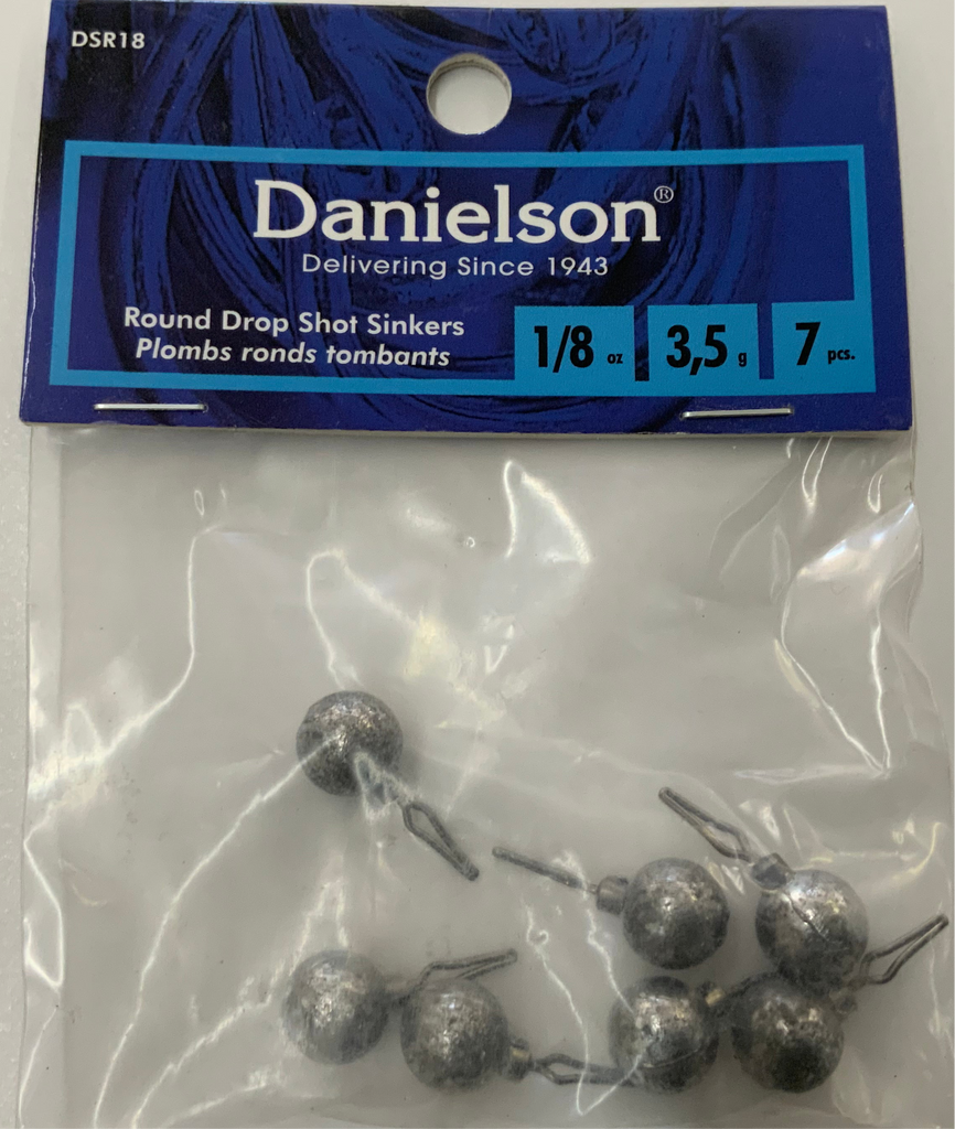 Danielson Round Drop Shot Sinkers – The Crappie Store