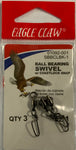 Eagle Claw Ball Bearing Swivel w/ Coastlock Snap Black