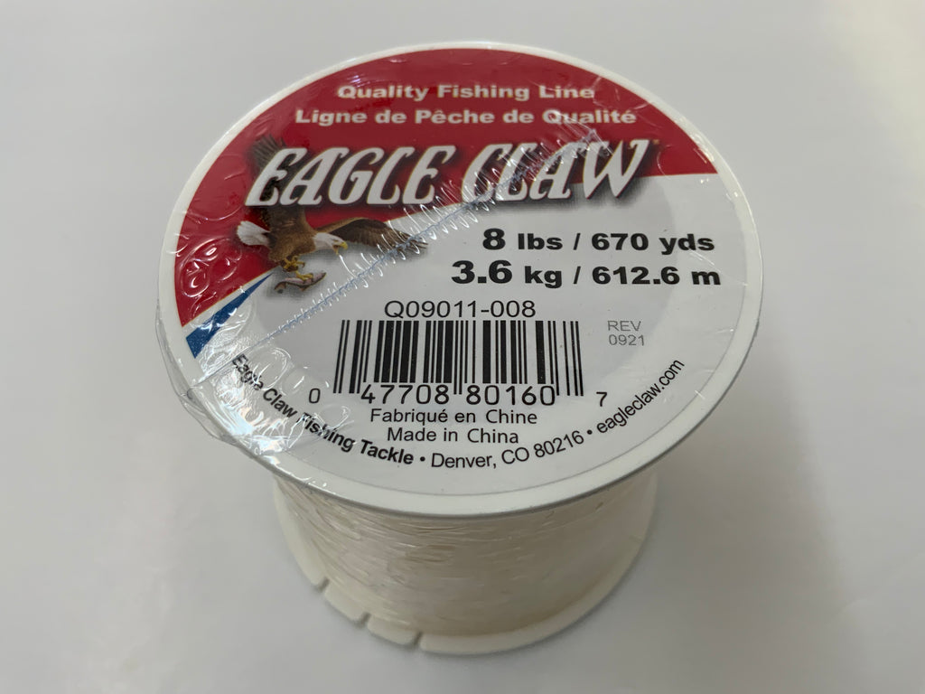 Strong Fishing Line Eagle Claw Lake & Stream Monofilament Fishing Line 150 Yards, 40 Lb Test, Clear Mono For Freshwater Fishing Line Spool Strong Fishing Line Eagle Claw Lake & Stream Monofilament Fishing Line 150 Yards, 40 Lb Test, Clear Mono For Freshwater Fishing Line Spool