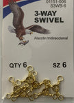 Eagle Claw 3-Way Swivel Size 6