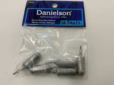 Pencil Drop Shot Sinkers - Danielson