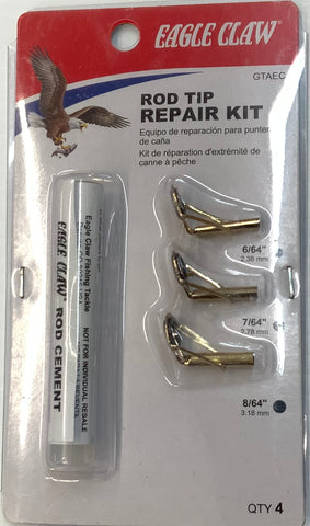 Eagle Claw Gold Rod Tip Repair Kit w/ Glue