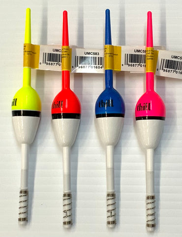 Thill 3/4” UMC583 Oval Spring Float Bubble Gum Assorted Colours