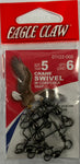 Eagle Claw Crane Swivel w/ Coastlock Snap Black