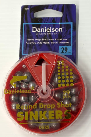 Danielson Round Drop Shot Sinker Selector 29 pcs.