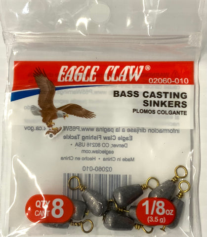 Eagle Claw Bass Casting Sinkers