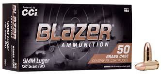 CCi Blazer 9mm Luger 124gr FMJ